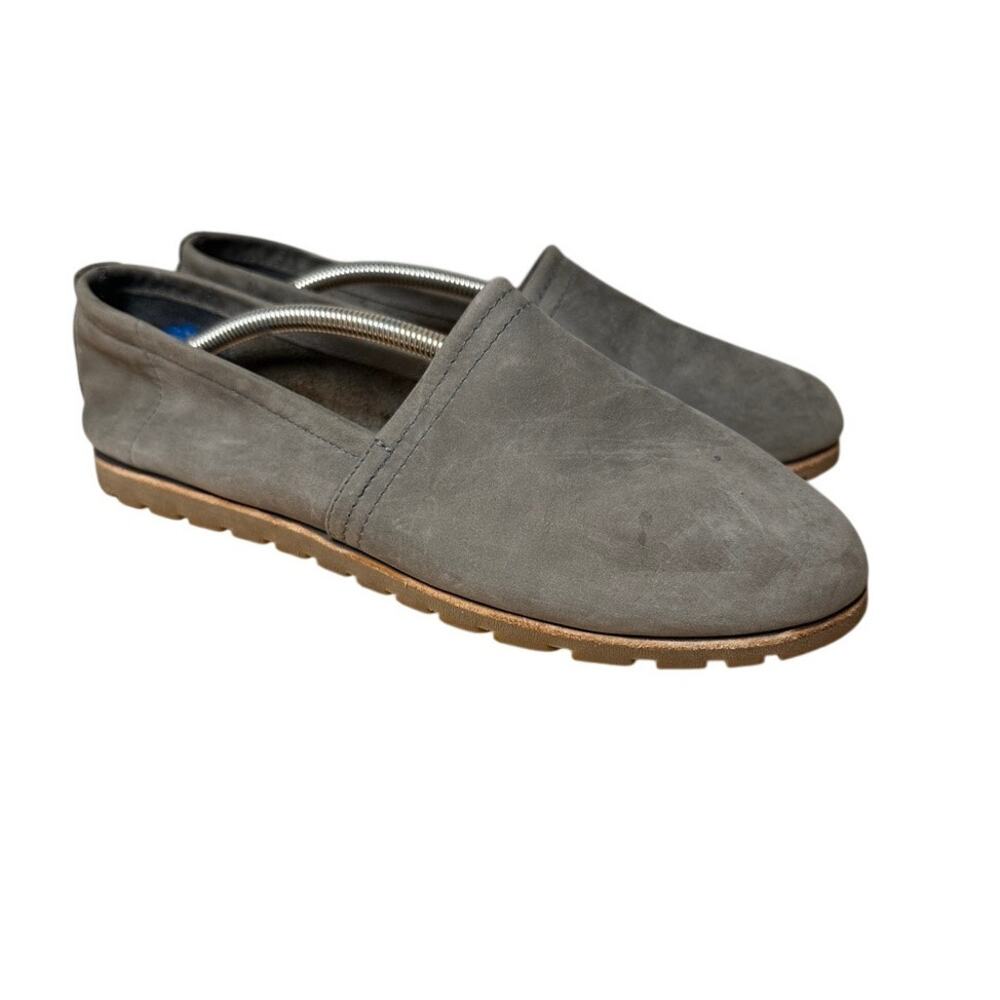 L.L. Bean Lakewashed Suede Nubuck Loafers Womens 8.5 Gray Slip On Comfort Flats